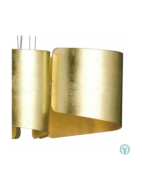 Fan Europe I-Imagine-S5-ORO Hängelampe Gold für 5 Lampen E27 63cm.