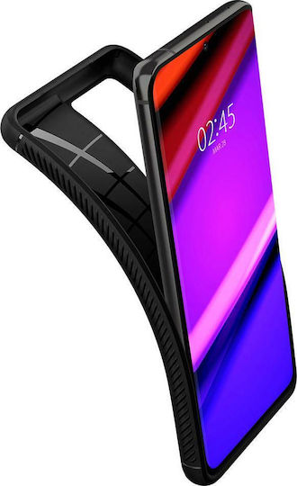 Spigen Rugged Armor Back Cover Σιλικόνης 2mm Μαύρο (Galaxy S21 Ultra 5G)