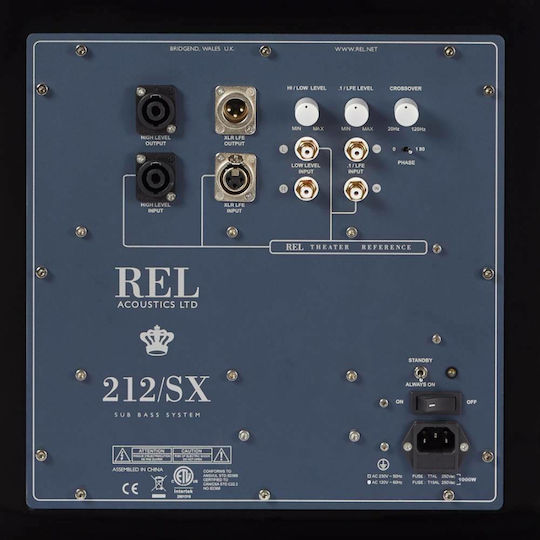 Rel Acoustics 212/SX Kabellos Aktiv Subwoofer mit Lautsprecher 12" 1000W Schwarz