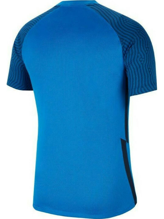 Nike Strike II Herren Sport T-Shirt Kurzarm Dri-Fit Blau