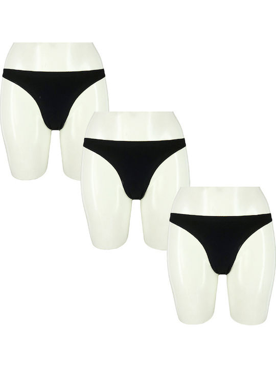 Βαμβακερά Дамско Прашка 3Pack Черни