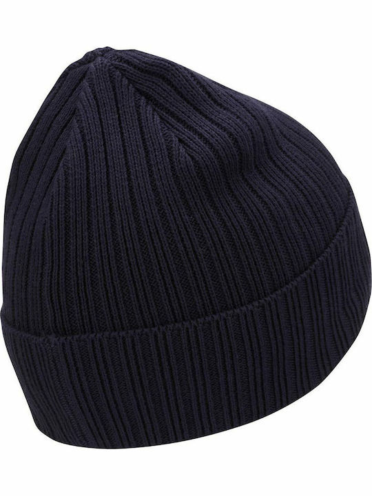 Beanie Männer Beanie mit Rippstrick in Marineblau Farbe