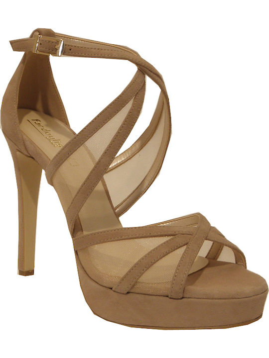 Suede Sandalen Beige