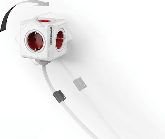 Allocacoc Extended PowerCube 5 Θέσεων με Καλώδιο 3m Γαλλίας (Type E)