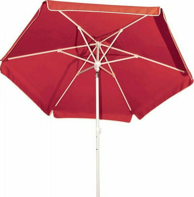 Campus Foldable Beach Umbrella Bordeaux Diameter 2m with UV Protection and Air Vent Red