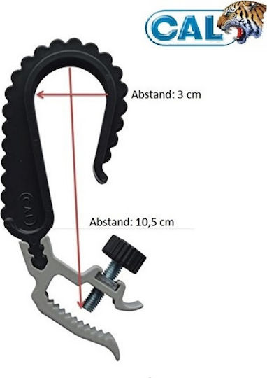 Cal Crocodile Lock for Sliding Aluminum Doors Black with Key