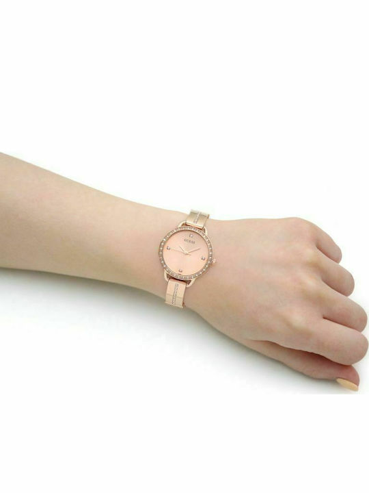 Guess Ρολόι Μπαταρίας με Μεταλλικό Μπρασελέ Guess Ρολόι Μπαταρίας με Μεταλλικό Μπρασελέ