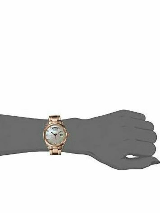 Guess Aura Damen Uhr mit Rose Gold Metallarmband
