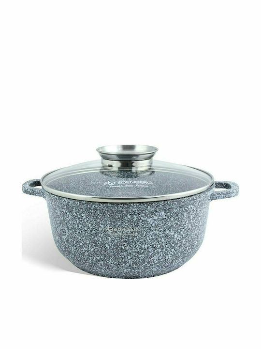 Edenberg Pots Set Made of Aluminum Gray with Stone Coating 6 Pieces