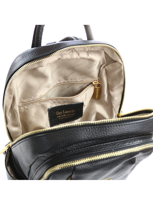 Leather Women's Bag Backpack Black