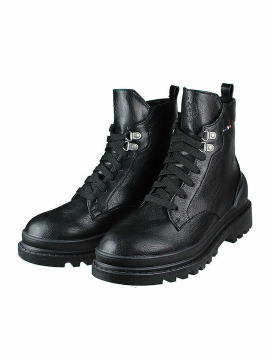 Praga Club Leder Stiefeletten Damen Schwarz