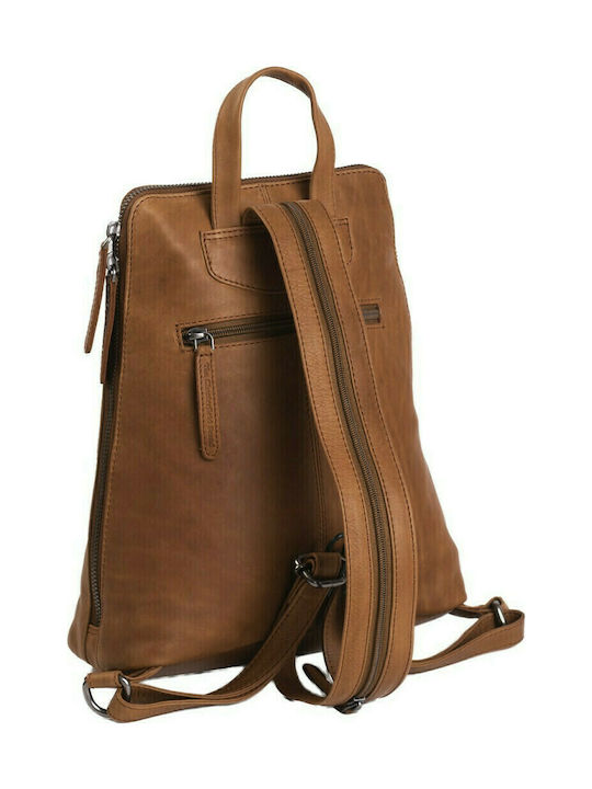 Leather Women's Bag Backpack Tabac Brown