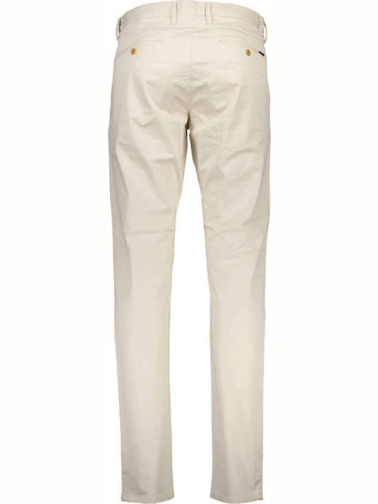 Gant Men's Trousers Chino Elastic in Slim Fit Beige
