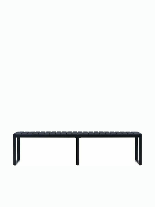 Bench Outdoor Metal Black 180x40x45cm Bench Outdoor Metal Black 180x40x45cm