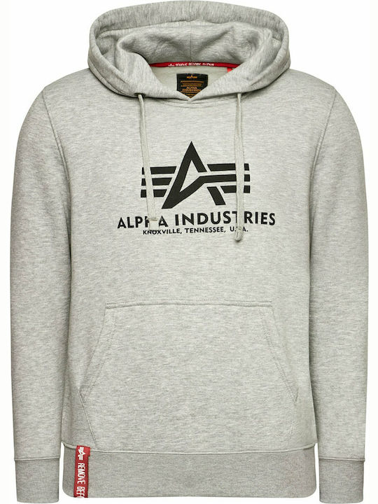 Basic Sweatshirt with Hood Gray