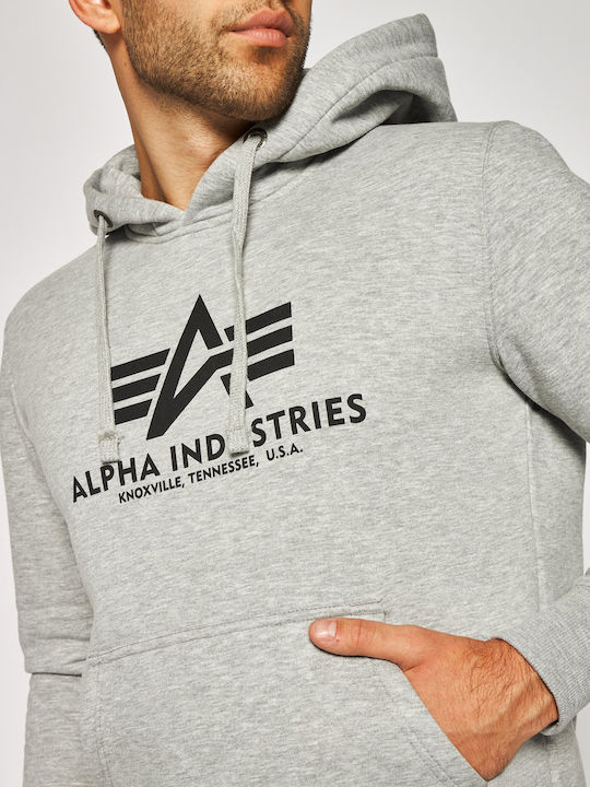 Basic Sweatshirt with Hood Gray