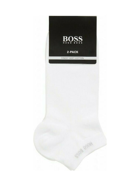 Hugo Boss Ανδρικές Μονόχρωμες Κάλτσες Λευκές 2Pack