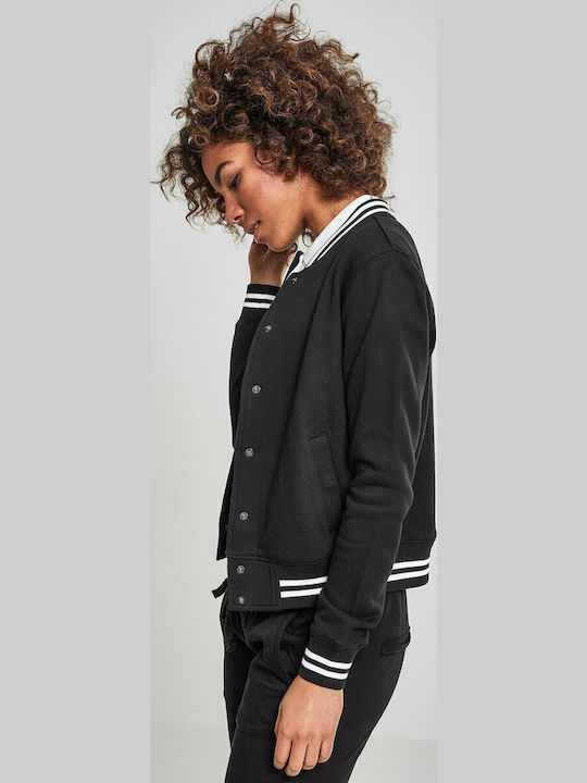 Κοντό Γυναικείο Bomber Jacket Μαύρο