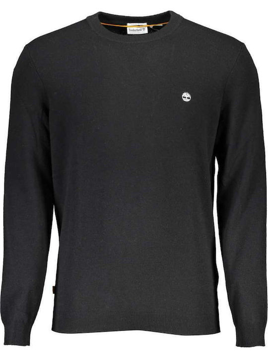 Merino Langarm-Pullover Schwarz