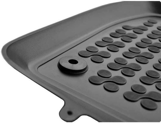 Rezaw Plast Satz Vorder- und Hintermatten Wannenartig 3Stück aus Gummi für Renault Malerei 2016+ Schwarz