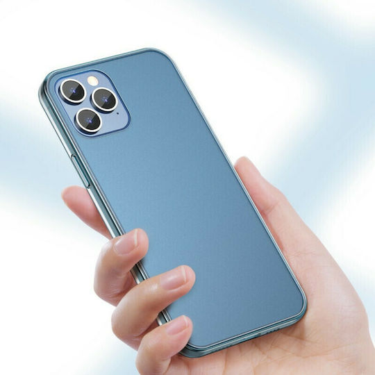 Baseus Frosted Glass Задна корица Силикон Тъмносин (iPhone 12 / 12 Pro)