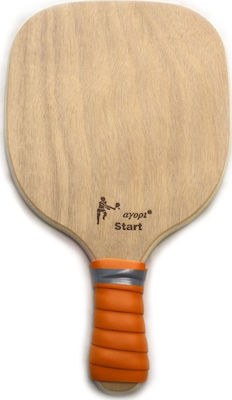 "το αγόρι" Start Beach Racket Beige 400gr with Straight Handle Orange