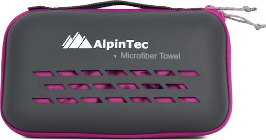 AlpinPro DryFast Microfiber Body Antibacterial Towel with Case Purple 150x75cm