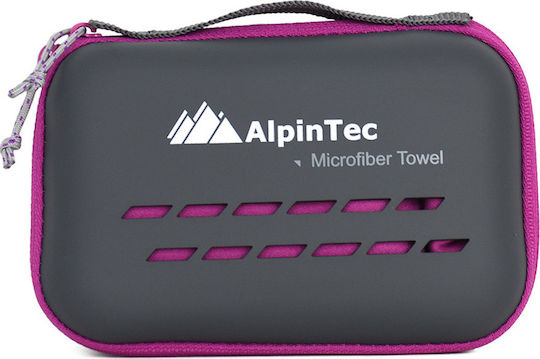 AlpinPro DryFast Microfiber Face Towel in Case Purple 100x50cm