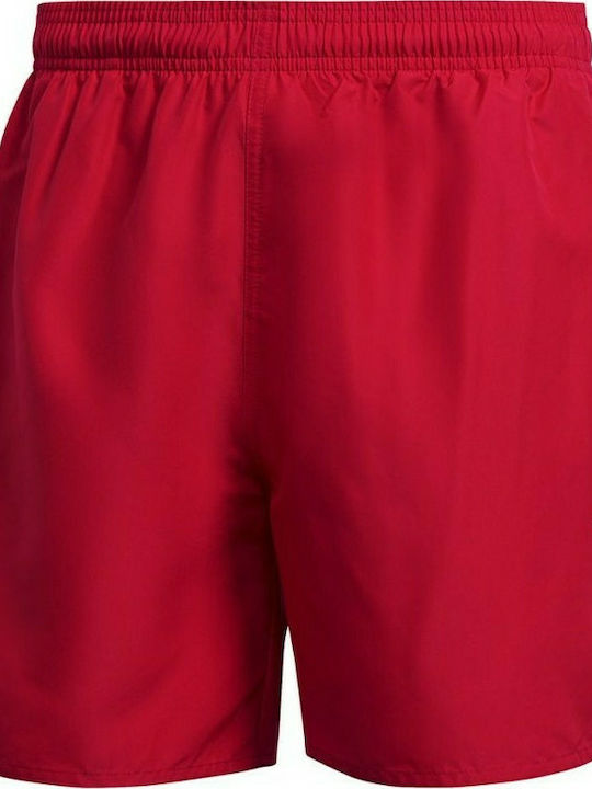 Solid Men's Swimwear Shorts Red