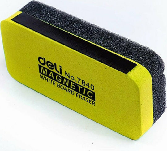 Deli Sponge for Whiteboard E7840 Whiteboard Eraser Magnetic 11x5x3cm White 7840