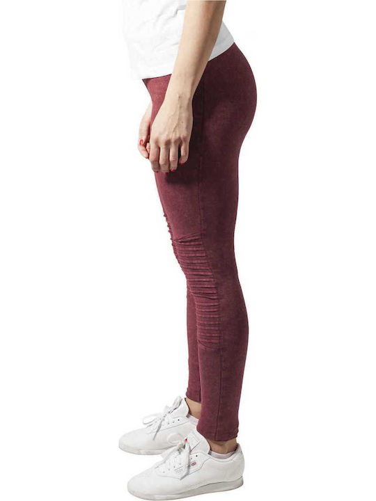 Frauen Lang Leggings Burgundisch