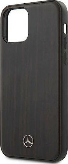 Mercedes-Benz Wood Line Rosewood Back Cover Wooden Brown (iPhone 12 mini)