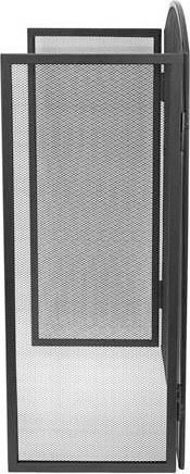 Kaminer 8787 Metallic Fireplace Screen with 3 Panels 61x28x76.5cm Black