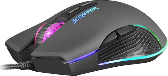 Natec Scrapper RGB Gaming Ποντίκι 6400 DPI Μαύρο