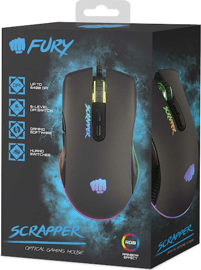 Natec Scrapper RGB Gaming Ποντίκι 6400 DPI Μαύρο