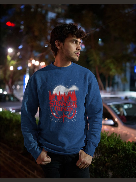 Stranger Things Upside Down Sweatshirt - FRENCH NAVY