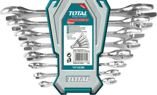 Total Set 8 German Wrenches with Socket Size 7-22mm