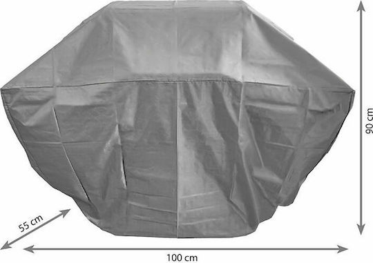 Home & Camp Grill Cover Gray from Polyester with UV Protection 100cmx55cmx90cmcm