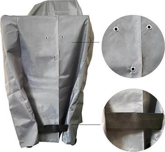 Home & Camp Grill Cover Gray from Polyester with UV Protection 100cmx55cmx90cmcm