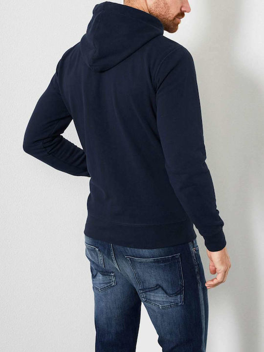 Petrol Industries Men's Sweatshirt Jacket with Hood and Pockets Navy Blue