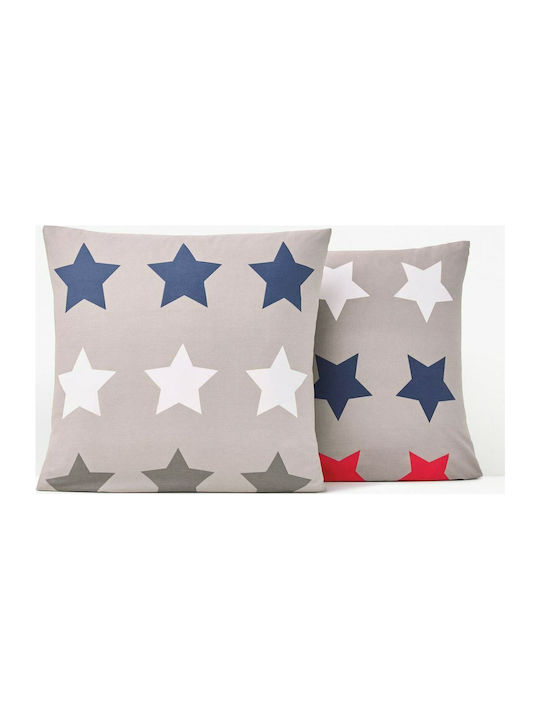 So'Home Stars Παιδική Μαξιλαροθήκη από 100% Βαμβάκι 63x63εκ. Γκρι