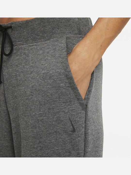 Damen Jogginghose mit Lätzchen Vlies Grau