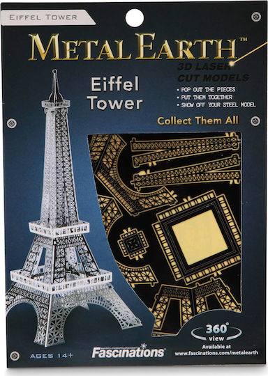 Fascinations Eiffel Tower Metal Modeling Figure Monument 11.3x4x11.3cm.