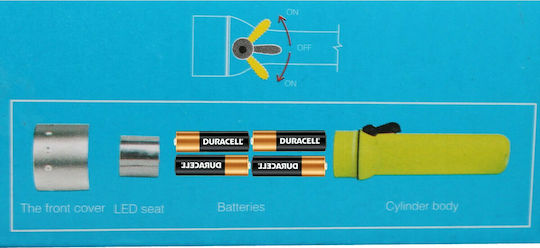 Rechargeable Diving Safety Light with 200 Lumen Brightness for Maximum Depth up to 60m