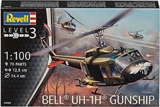 Revell Gunship Modellfigur Hubschrauber Grün 70 Teile im Maßstab 1:100