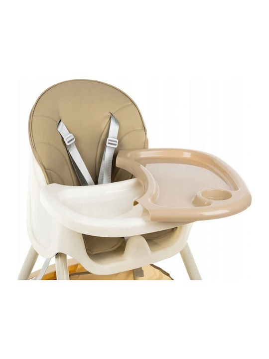 Kruzzel Kruzzel Baby Highchair 3 in 1 with Adjustable Height Beige