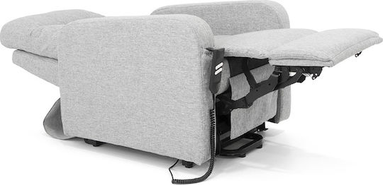 Nora Relax Armchair with Footstool Gray 80x90x108cm