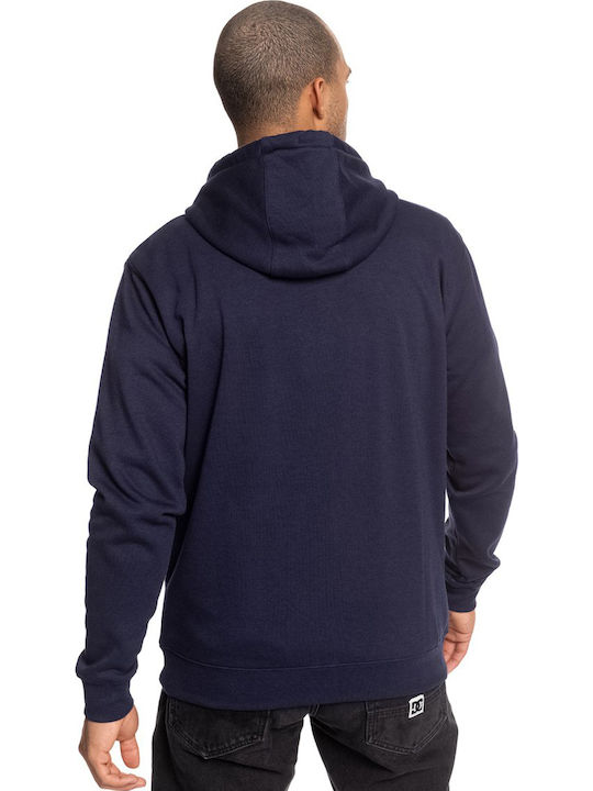 DC Rebel Men's Sweatshirt Jacket with Hood and Pockets Navy