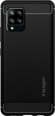 Spigen Rugged Armor Umschlag Rückseite Silikon Schwarz (Galaxy A42) ACS02113