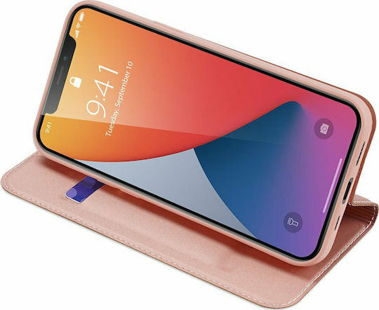 Dux Ducis Skin Pro Книга Изкуствена кожа Розово злато (iPhone 12 / 12 Pro)